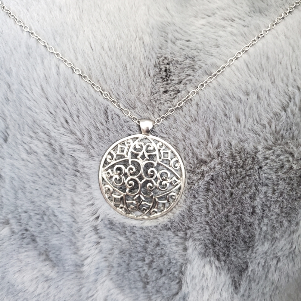 Silver Medallion Necklace